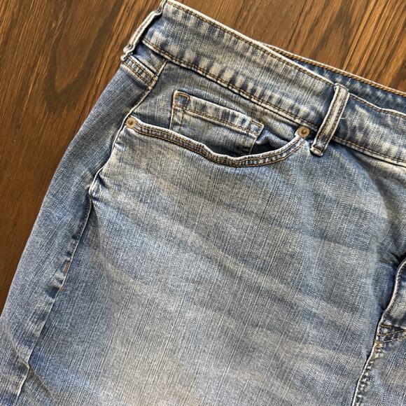 NWT TORRID Women’s Denim Plus Size MIDI SKIRT Front SLIT Stretch Raw Hem Jean 22 - Picture 2 of 14